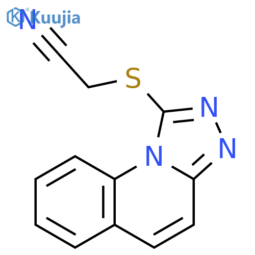 2-{1,2,4triazolo4,3-aquinolin-1-ylsulfanyl}acetonitrile structure