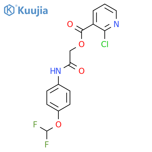 {[4-(Difluoromethoxy)phenyl]carbamoyl}methyl 2-chloropyridine-3-carboxylate structure