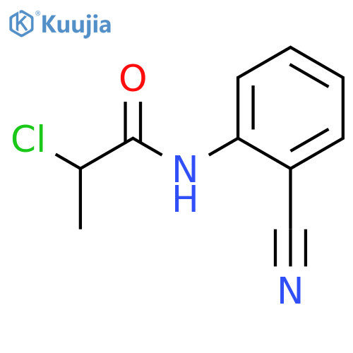 2-chloro-N-(2-cyanophenyl)propanamide structure