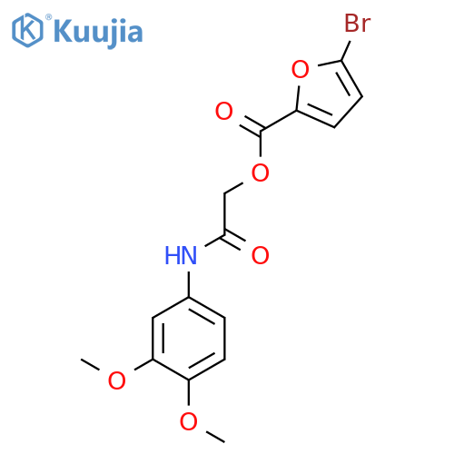 [(3,4-dimethoxyphenyl)carbamoyl]methyl 5-bromofuran-2-carboxylate structure