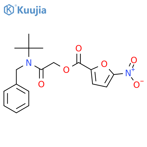 benzyl(tert-butyl)carbamoylmethyl 5-nitrofuran-2-carboxylate structure