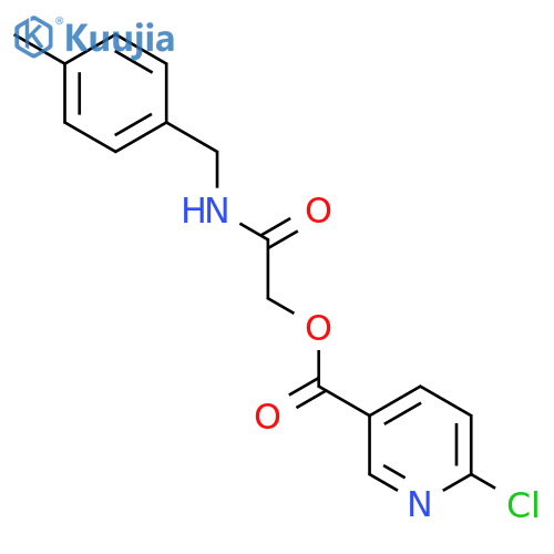 {[(4-Methylphenyl)methyl]carbamoyl}methyl 6-chloropyridine-3-carboxylate structure