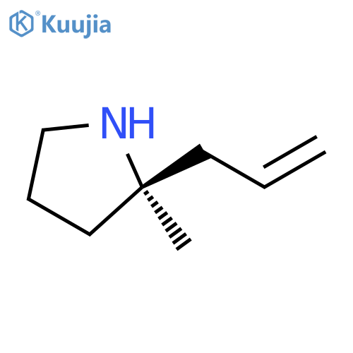 Pyrrolidine,2-methyl-2-(2-propen-1-yl)-, (2R)- structure