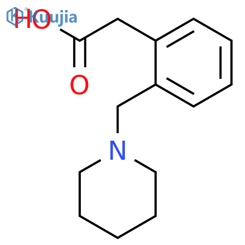 BENZENEACETIC ACID, 2-(1-PIPERIDINYLMETHYL)- structure