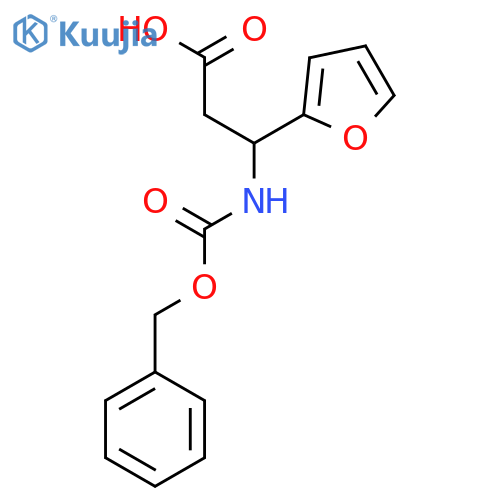 3-{(benzyloxy)carbonylamino}-3-(furan-2-yl)propanoic acid structure