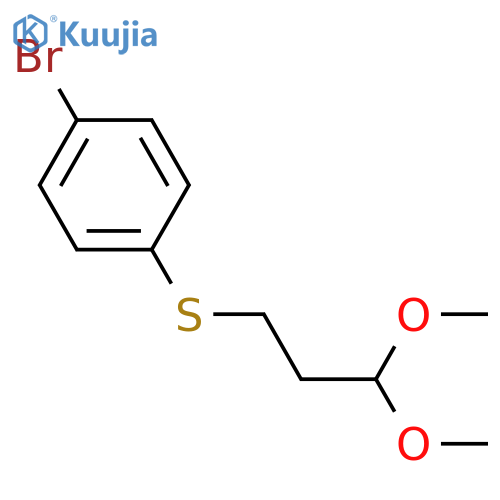 1-Bromo-4-[(3,3-dimethoxypropyl)sulfanyl]benzene structure