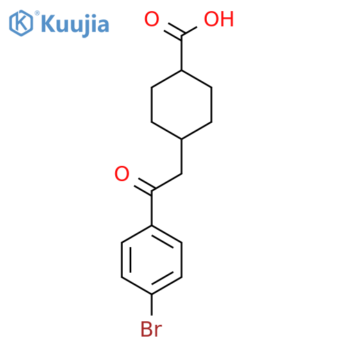 cis-4-2-(4-Bromophenyl)-2-oxoethyl-cyclohexane-1-carboxylic acid structure