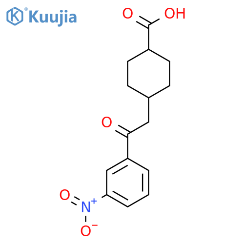 cis-4-2-Oxo-2-(3-nitrophenyl)ethyl-cyclohexane-1-carboxylic acid structure