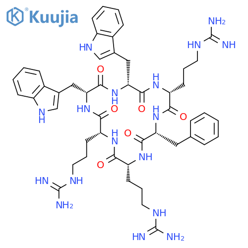 CYCLO(D-ARGINYL-D-ARGINYL-D-TRYPTOPHYL-D-TRYPTOPHYL-D-ARGINYL-D-PHENYLALANYL) structure