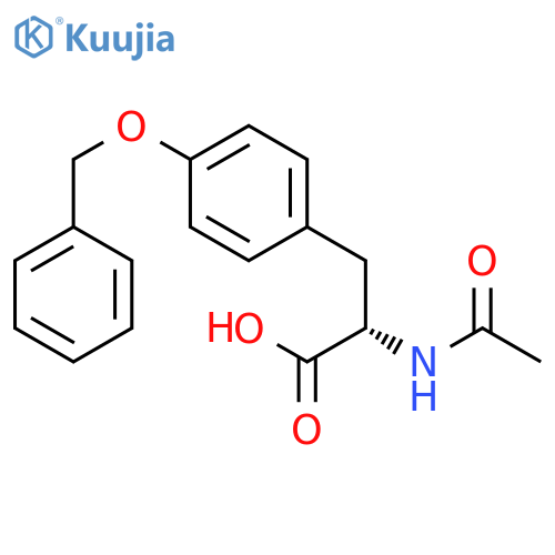 (2S)-3-4-(benzyloxy)phenyl-2-acetamidopropanoic acid structure