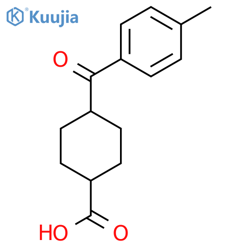 trans-4-(4-Methylbenzoyl)cyclohexane-1-carboxylic acid structure