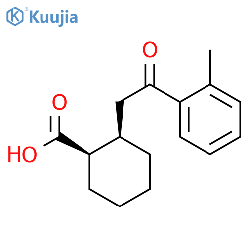 cis-2-2-(2-Methylphenyl)-2-oxoethyl-cyclohexane-1-carboxylic acid structure