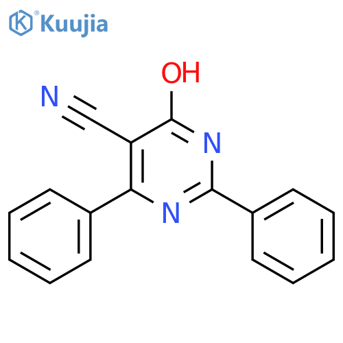 4-Hydroxy-2,6-diphenyl-5-pyrimidinecarbonitrile structure