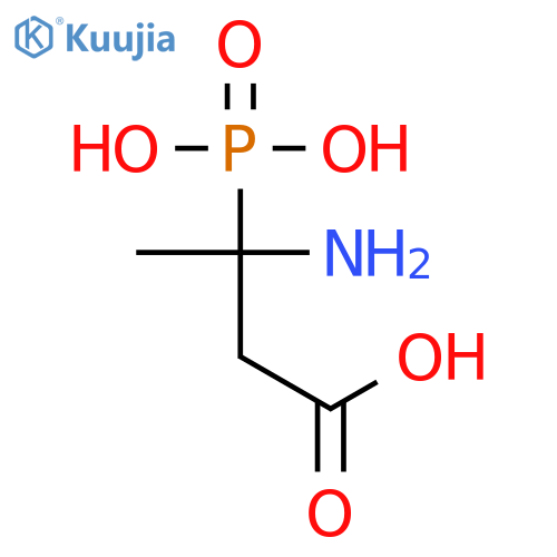 3-amino-3-phosphonobutanoic acid structure
