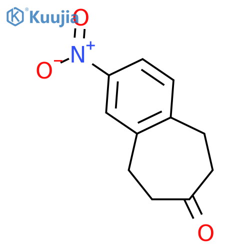 2-nitro-6,7,8,9-tetrahydro-5H-benzo[7]annulen-7-one structure