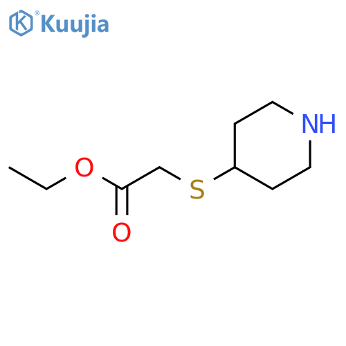 ethyl 2-(piperidin-4-ylsulfanyl)acetate structure