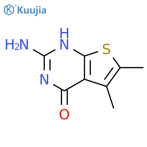 2-amino-5,6-dimethyl-3H,4H-thieno2,3-dpyrimidin-4-one structure