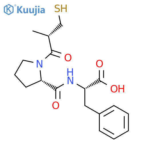 L-Phenylalanine,1-[(2S)-3-mercapto-2-methyl-1-oxopropyl]-L-prolyl- (9CI) structure