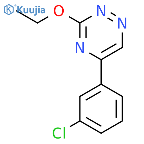 5-(3-chlorophenyl)-3-ethoxy-1,2,4-triazine structure