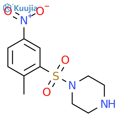 1-(2-methyl-5-nitrobenzenesulfonyl)piperazine structure