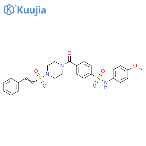 N-(4-Methoxyphenyl)-4-[[4-[(2-phenylethenyl)sulfonyl]-1-piperazinyl]carbonyl]benzenesulfonamide structure
