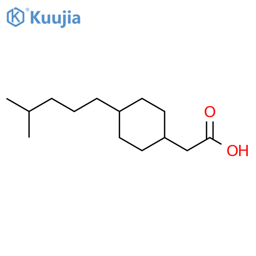 2-4-(4-methylpentyl)cyclohexylacetic acid structure