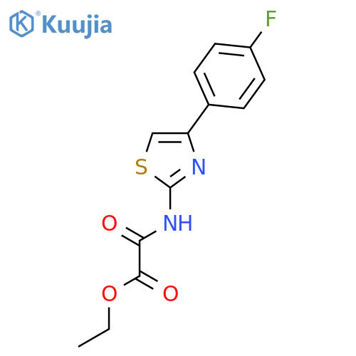 ACETIC ACID, [[4-(4-FLUOROPHENYL)-2-THIAZOLYL]AMINO]OXO-, ETHYL ESTER structure