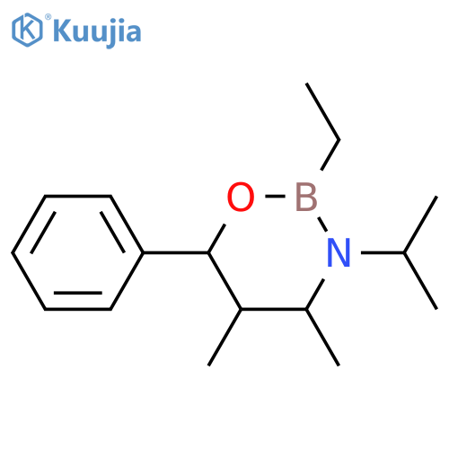 2-Ethyltetrahydro-4,5-dimethyl-3-(1-methylethyl)-6-phenyl-2H-1,3,2-oxazaborine structure