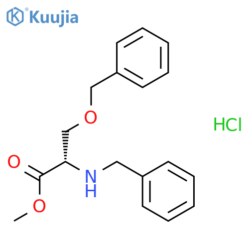 N-Benzyl-O-benzyl-L-serine methyl ester hydrochloride structure
