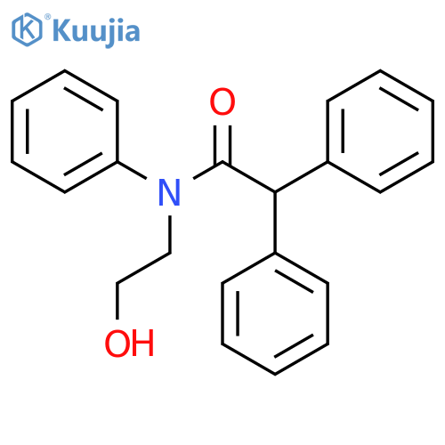 N-(2-hydroxyethyl)-n,2,2-triphenylacetamide structure
