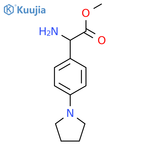 methyl 2-amino-2-4-(pyrrolidin-1-yl)phenylacetate structure