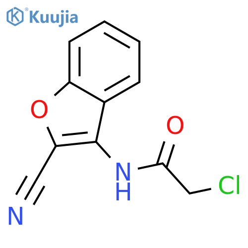 2-chloro-N-(2-cyano-1-benzofuran-3-yl)acetamide structure