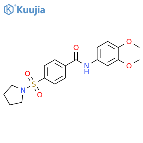 N-(3,4-dimethoxyphenyl)-4-(pyrrolidine-1-sulfonyl)benzamide structure