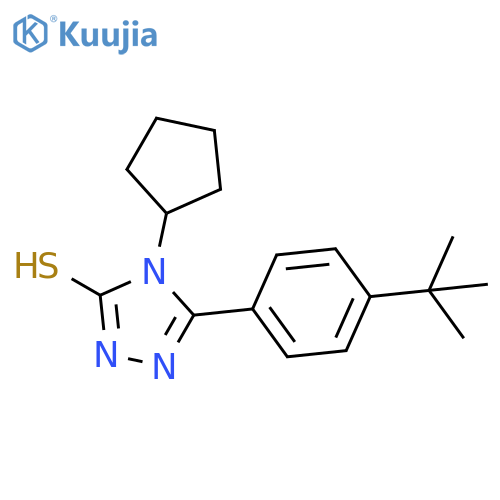 5-(4-tert-butylphenyl)-4-cyclopentyl-4H-1,2,4-triazole-3-thiol structure