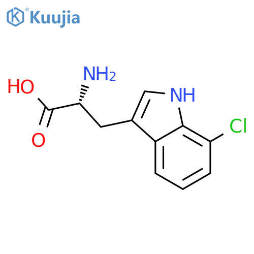 (2R)-2-amino-3-(7-chloro-1H-indol-3-yl)propanoic acid structure