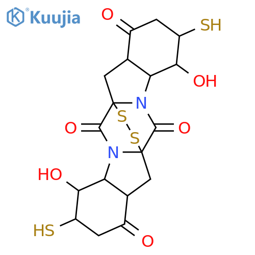 Rostratin A; 9,9'-Diepimer, 7R,7'R-dimercapto, 5,5'-diketone structure