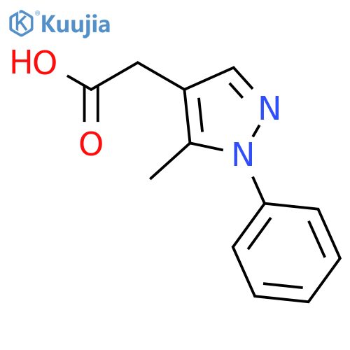 2-(5-methyl-1-phenyl-1H-pyrazol-4-yl)acetic acid structure