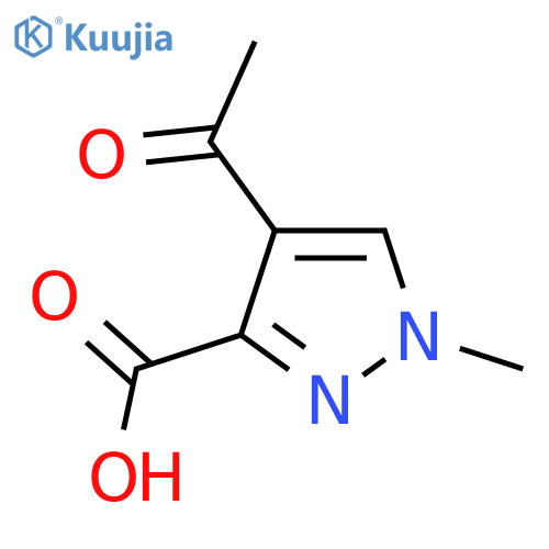 4-ACETYL-1-METHYL-1H-PYRAZOLE-3-CARBOXYLIC ACID structure