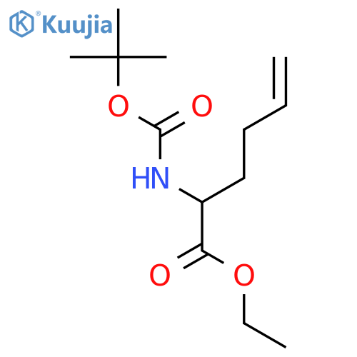 5-HEXENOIC ACID, 2-[[(1,1-DIMETHYLETHOXY)CARBONYL]AMINO]-, ETHYL ESTER structure