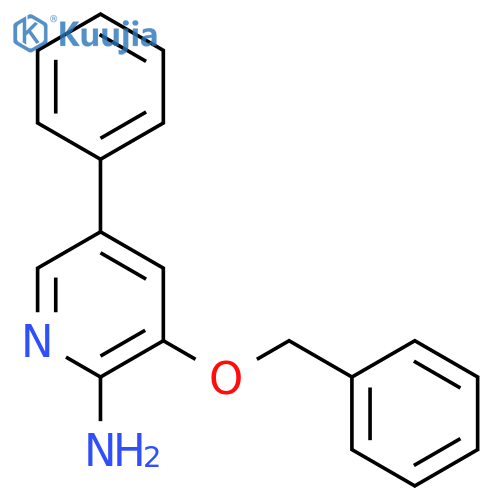 2-Pyridinamine, 5-phenyl-3-(phenylmethoxy)- structure