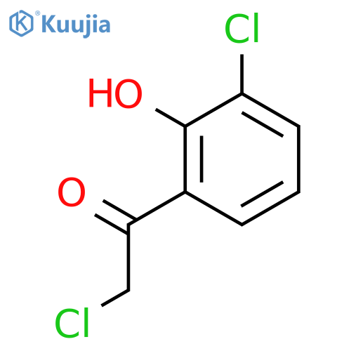 2-chloro-1-(3-chloro-2-hydroxyphenyl)ethan-1-one structure