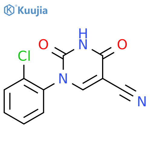 5-Pyrimidinecarbonitrile,1-(2-chlorophenyl)-1,2,3,4-tetrahydro-2,4-dioxo- structure