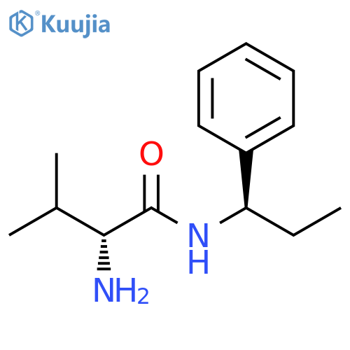Butanamide, 2-amino-3-methyl-N-[(1R)-1-phenylpropyl]-, (2R)- structure