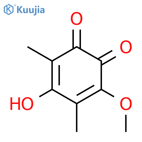 4-hydroxy-6-methoxy-3,5-dimethylcyclohexa-3,5-diene-1,2-dione structure