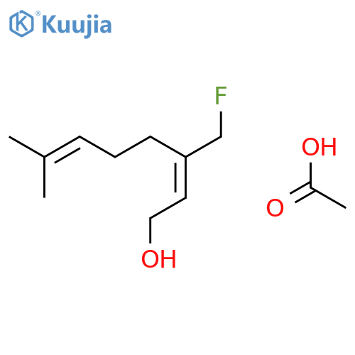 2,6-Octadien-1-ol, 3-(fluoromethyl)-7-methyl-, acetate, (2Z)- structure