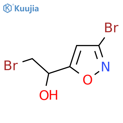 2-bromo-1-(3-bromo-1,2-oxazol-5-yl)ethan-1-ol structure