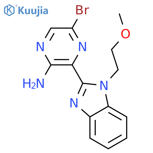 PYRAZINAMINE, 5-BROMO-3-[1-(2-METHOXYETHYL)-1H-BENZIMIDAZOL-2-YL]- structure