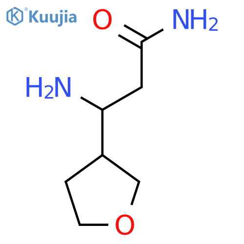 3-Amino-3-(oxolan-3-yl)propanamide structure