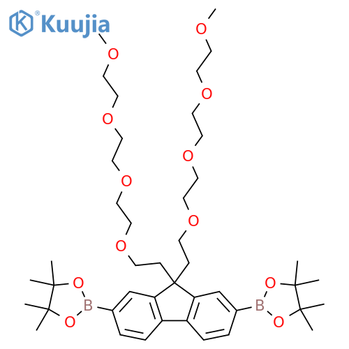 9,9-Di(2,5,8,11-tetraoxatridecan-13-yl)-9H-fluorene-2,7-diyldiboronic acid, pinacol ester structure