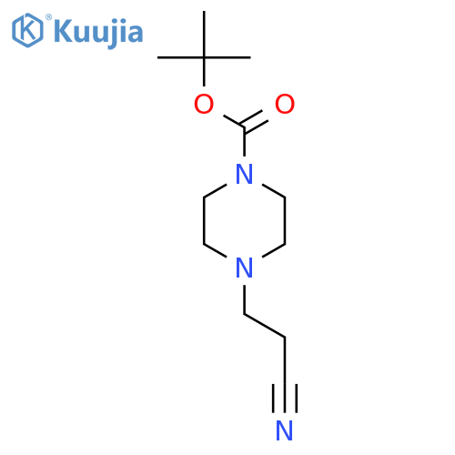 tert-butyl 4-(2-cyanoethyl)piperazine-1-carboxylate structure
